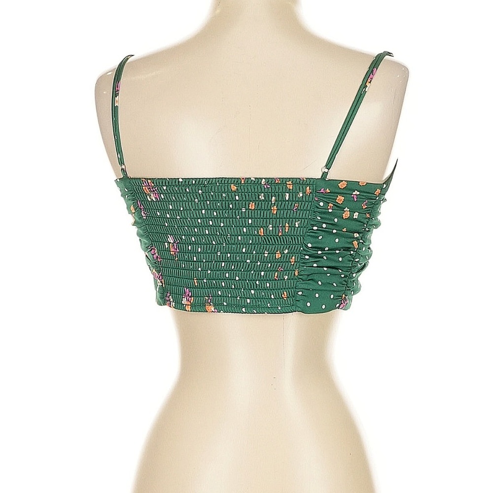 For Love & Lemons Cypress Crop Top - Size Small - Pine Green Floral - Picture 5 of 9